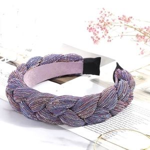 Iridescent Purple Braided Headband